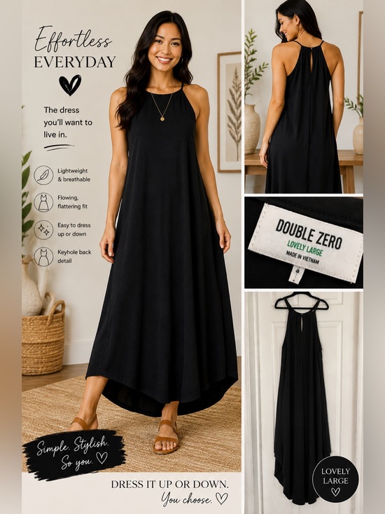 Double Zero Dresses & Skirts - Double Zero Black Maxi Dress Size L